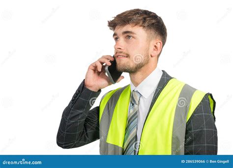 Man in a Suit Wearing a Hi-vis Vest Stock Photo - Image of visibility ...