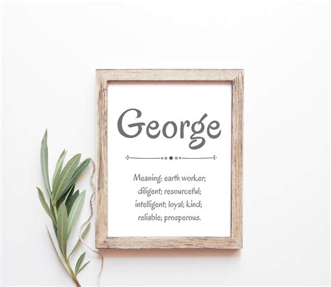 George Baby Nombre que significa bebé nombres vivero signo | Etsy España