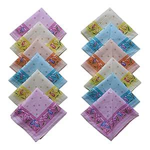 Kuber Industries Handkerchiefs|Rose Bud Print Soft Cotton Hankies for ...