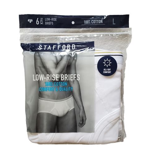 2000's STAFFORD JCPenney Mens Classic White Low Rise Briefs L Vintage ...