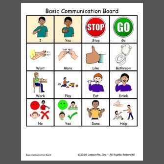 Simple Communication Board Printable 的图像结果