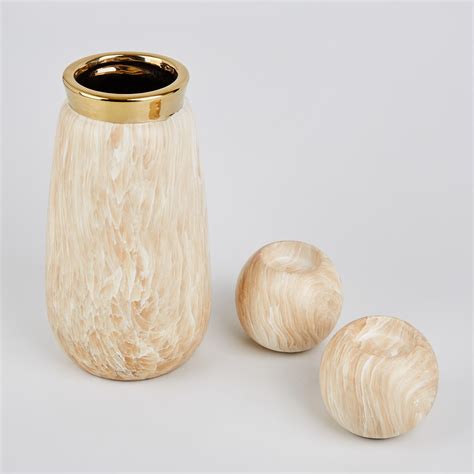Buy Krater 3Pcs Ceramic Vase and T-Light Holder Set from Home Centre at ...