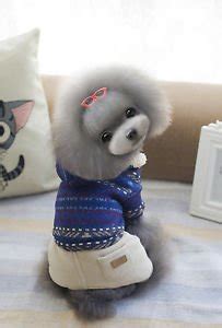 Cotton Knitted Jacquard Pet Dog Puppy JumpSuit Hooded Apparel Coat L ...