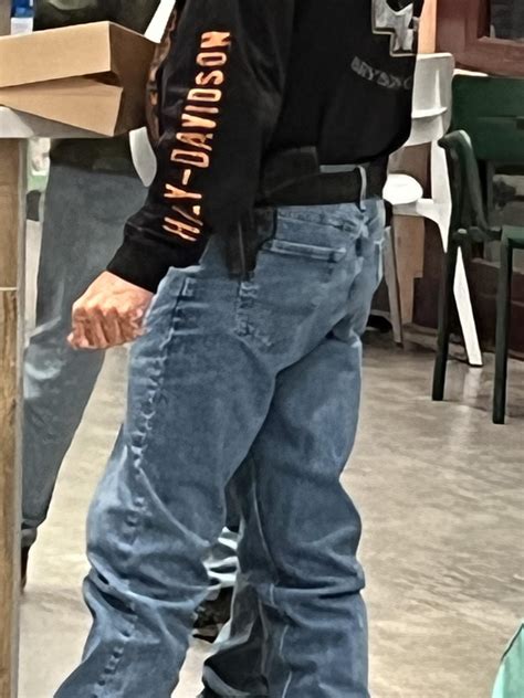 Open carrying with no holster. Spotted in North Carolina : r/opencarry