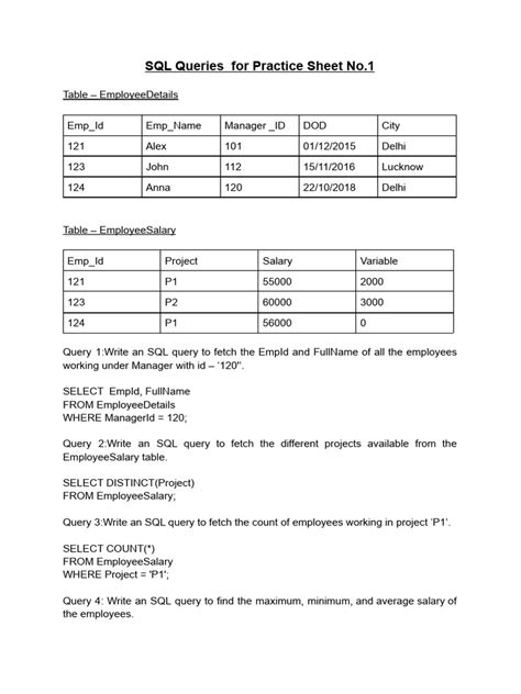 Image result for SQL Query PDF