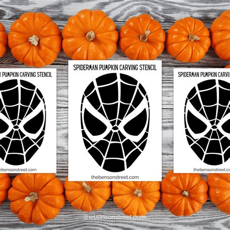 Free Spiderman Pumpkin Stencil Printable for Pumpkin Carving - The ...