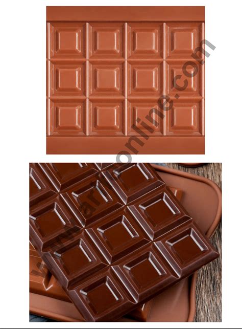 Cake Decor 1 Cavity Square Dairy Milk Chocolate Bar Shape Silicone Cho ...