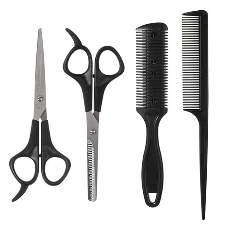 MINISO 4 Pcs Hairdresser Hair Cutting Scissor With Rat Tail Hair Comb ...