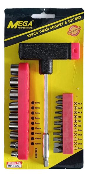 22PCS T-Bar Socket & Bit Set Mega Professional Tool Kit – Hadeed Tools ...