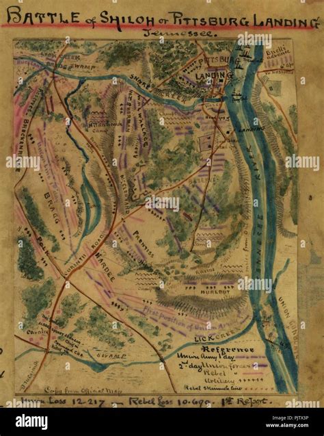Battle of Shiloh or Pittsburg Landing, Tennessee Stock Photo - Alamy