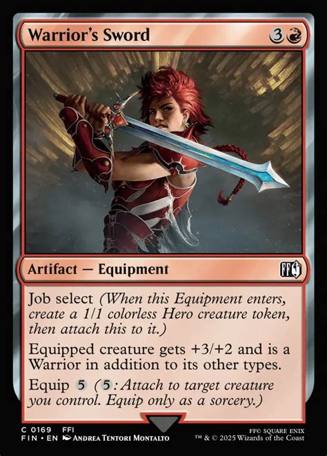Warrior's Sword MTG - Magic: The Gathering—FINAL FANTASY #169 (English ...