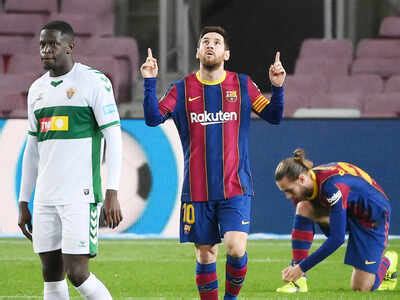Lionel Messi double helps Barcelona see off Elche | Football News ...