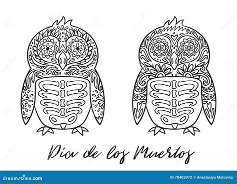 Set of Penguin Sugar Mexican Skulls. Vector Illustration Stock Vector ...