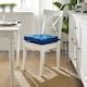 MALINDA chair cushion, dark blue, 40/35x38x7 cm (16/14x15x3") - IKEA