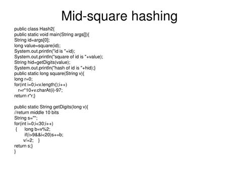 Image result for Mid Square Method Hashing
