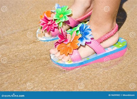 Child Flip Flops stock photo. Image of flip, holiday, female - 9609982