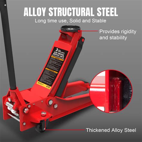 Snapklik.com : Big RED 3 Ton Low Profile Hydraulic Floor Jack, Dual ...