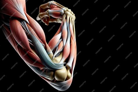 Premium Photo | Elbow joint connection of bones Human muscles human ...
