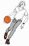 Image result for Girl Basketball Player Drawing