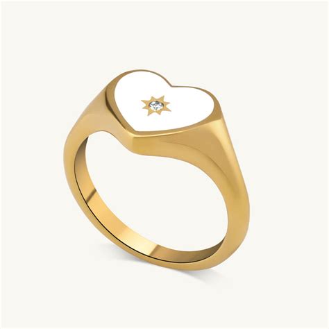 Buy Heart Sparkle Ring- 18k Gold Plated online- Palmonas – PALMONAS