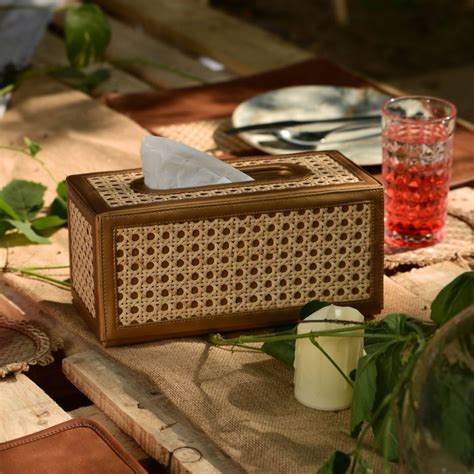 Bambaise Stylish Wooden Cutwork Tissue Box Holder | Tissue Paper Napkin ...