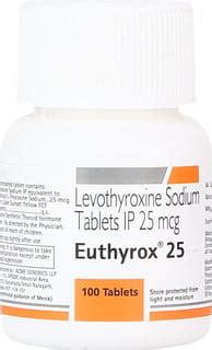 Euthyrox 25 Tablet: Uses, Side Effects, Price, Dosage & More Info ...