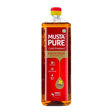MustaPure Kachi Ghani Mustard Oil 1 Litre & 5 Litre Pack – Carrydor ...