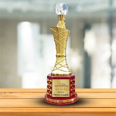 Buy Elegant Crystal-Studded Champion's Gold Trophy Online