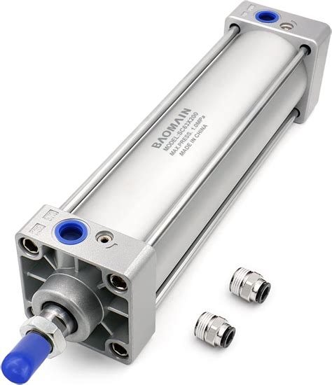 Baomain Pneumatic Air Cylinder SC 63 x 200 PT 3/8, Bore: 2 1/2 inch ...