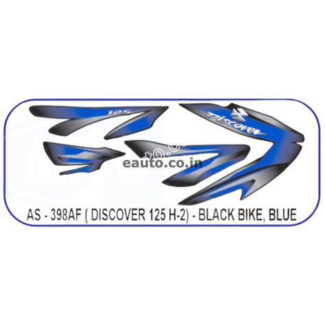 Graphics Sticker Set for Bajaj Discover 125 | H-2 | Black Vehicle | Bl