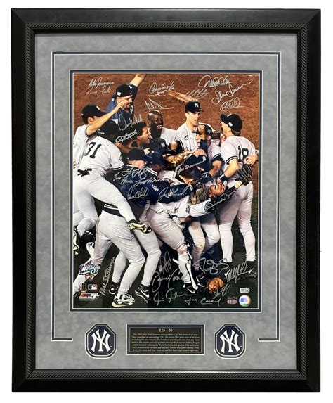1998 Yankees World Series Champions LE Custom Framed Photo Team-Signed ...