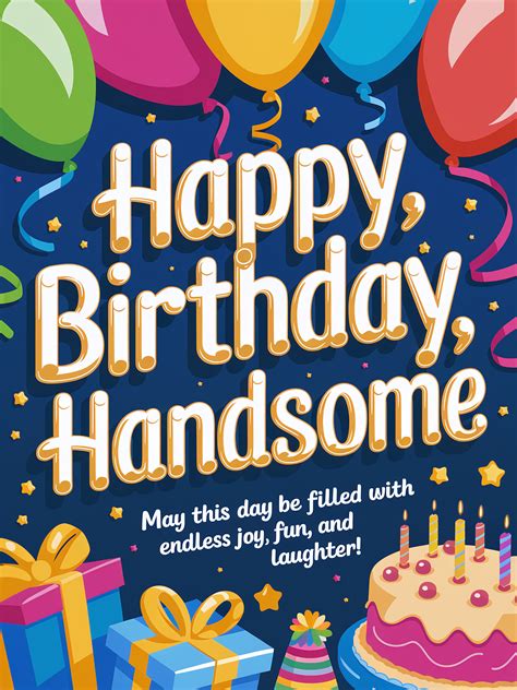 Free Download Happy Birthday Handsome Card