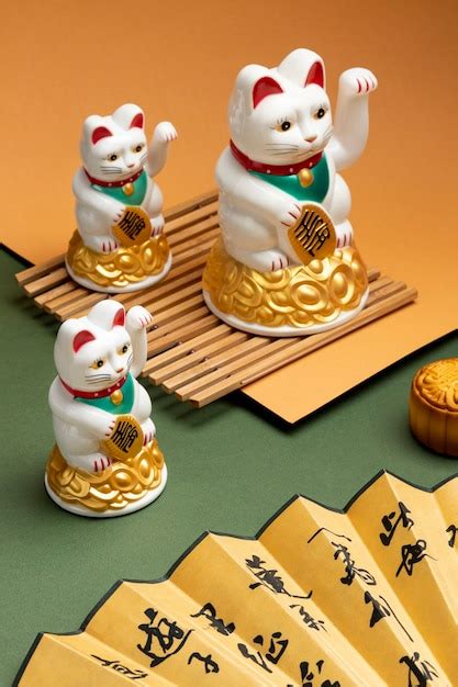 Układ słodkich kotów pod wysokim kątem | Darmowe zdjęcie