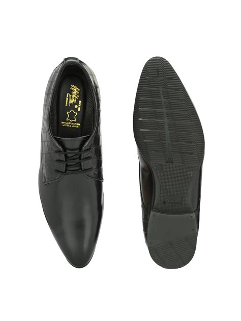 Hitz Men's Black Leather Lace-up Party Wear Shoes – Hitz Shoes Online