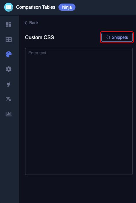 How To Use the Snippets Feature in the Custom CSS Editor of the Widget ...