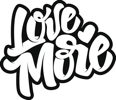Buy EW Designs Magnet Simple Calligraphy Word Art Cartoon - Love More ...
