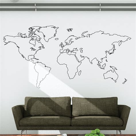 World Map Wall Decal Sticker 的图像结果