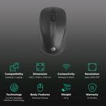 Buy Hewlett Packard S500 Wireless Optical Mouse (1000 DPI, Ergonomic ...
