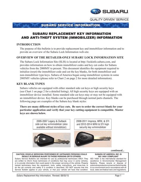 Image result for Subaru Key Lock Red-Light