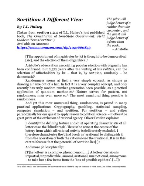 Image result for Sortition Explained