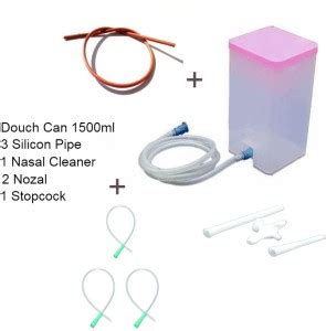 Maruti Basti Giving/Enema/Douch can set with 3 silicon pipe & nasal ...