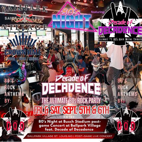 Decade of Decadence 80’s Hair Night at Ballpark Village | Cardinals ...