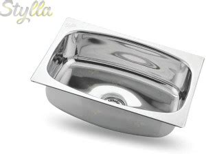 Stylla steel kitchen sink made up of heavy gauge fully mirror polished ...