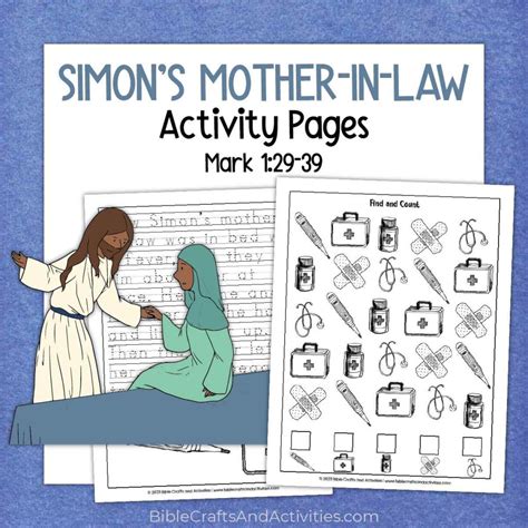 Jesus Heals Simon's Mother-in-Law Activity Pages - Bible Crafts Shop