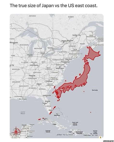 Size Of Japan Compared To Us