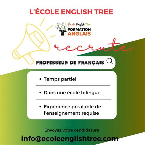 Créer son école sur LinkedIn : 🥁 Chers amis, l’école English Tree ...