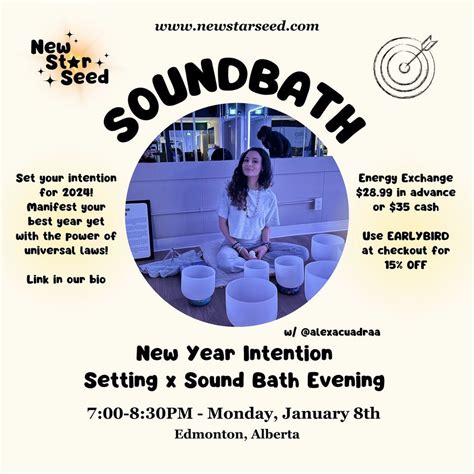 New Year Intention Setting x Sound Bath Evening , Edmonton, Alberta ...