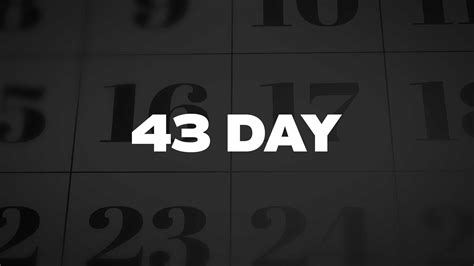 43 Day - List of National Days