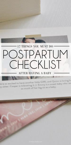 17 Things You Must Do After You Have A Baby - A Postpartum Checklist ...