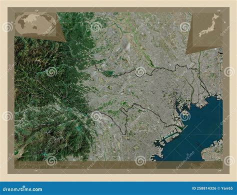 Tokyo, Japan. High-res Satellite. Capital Stock Illustration - Illustration of continent, atlas ...